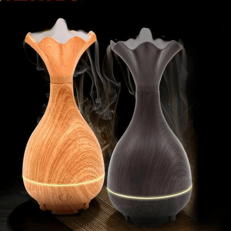 Wood Grain Magic Bottle Aromatherapy Essential Oil Diffuser and Humidifier Humidifiers KBAYBO Official Store 