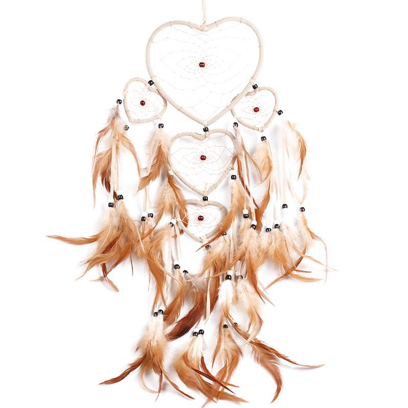 Handmade 5 Circles Love Heart Dream Catcher Wind Chimes & Hanging Decorations Common Truth 