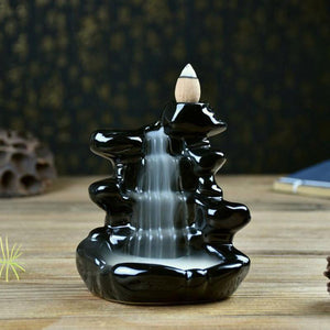 Waterfall Porcelain Backflow Ceramic Incense Burner Incense & Incense Burners Home & Garden & you 
