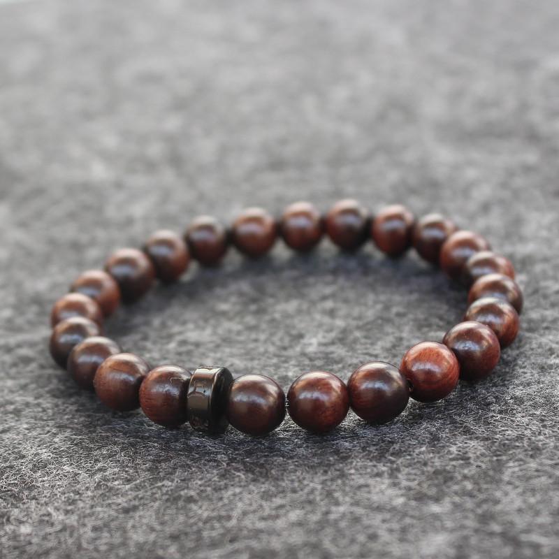 Tibetan Natural Wood Bracelet with Mantra Charm Bracelets Eastisan Store 