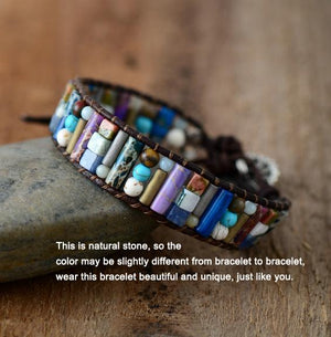 Natural Stone Energy and Positivity Wrap Bracelet SUKI FASHION JEWELRY 