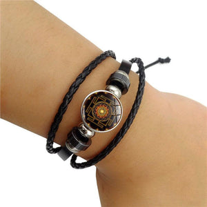 Sri Yantra Sacred Geometry Multi-Layer Bracelet Charm Bracelets Amader Amader Store 