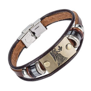 12 Constellation Leather Multi layer Bracelets Charm Bracelets Xinyao Official Store 