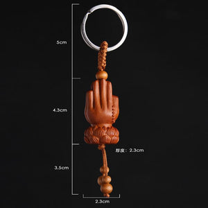 All Natural Peach Wood Palms Keychain Key Chains Yanting Official Store 
