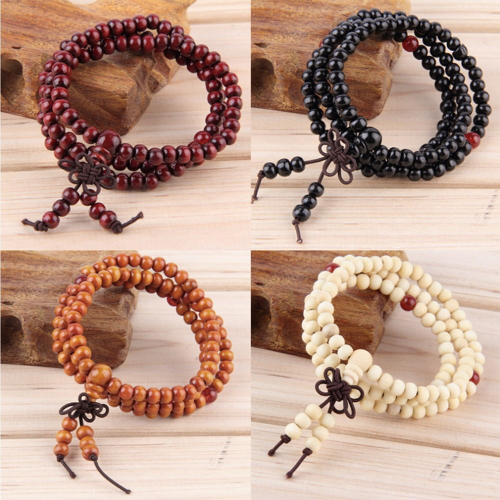 Buddhist Sandalwood Mala Prayer Bracelet (108 beads) Mala zenshopworld 