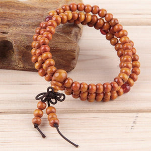 Buddhist Sandalwood Mala Prayer Bracelet (108 beads) Mala zenshopworld 