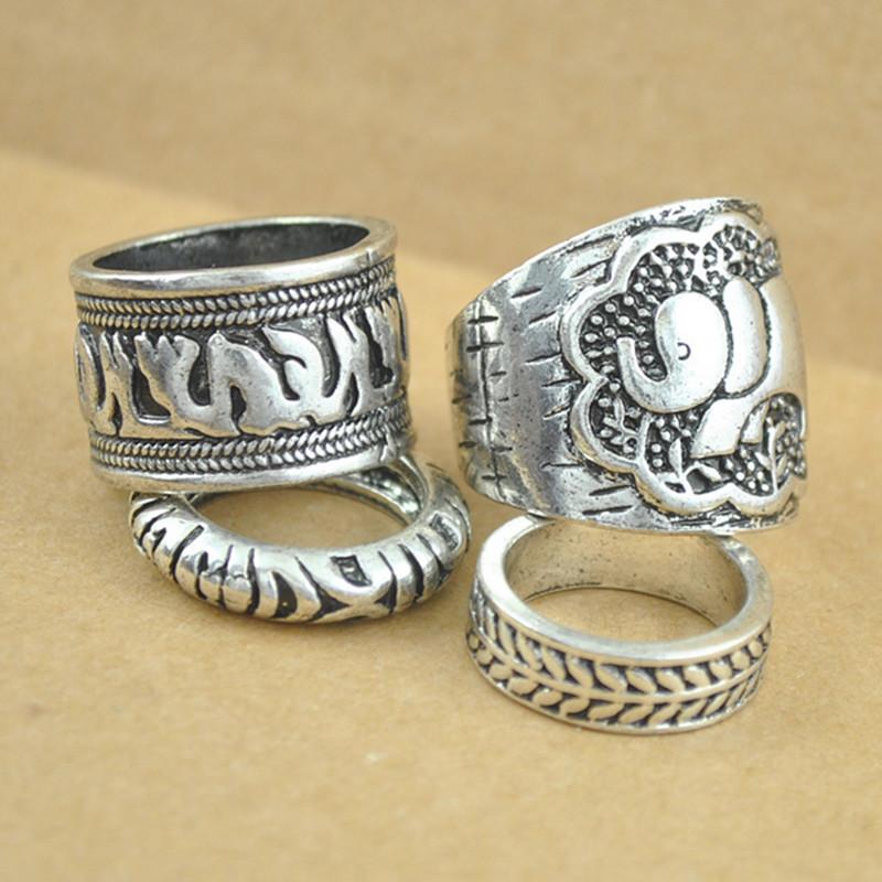Bohemian Style 4pcs/Pck Elephant Rings - ZenShopWorld
