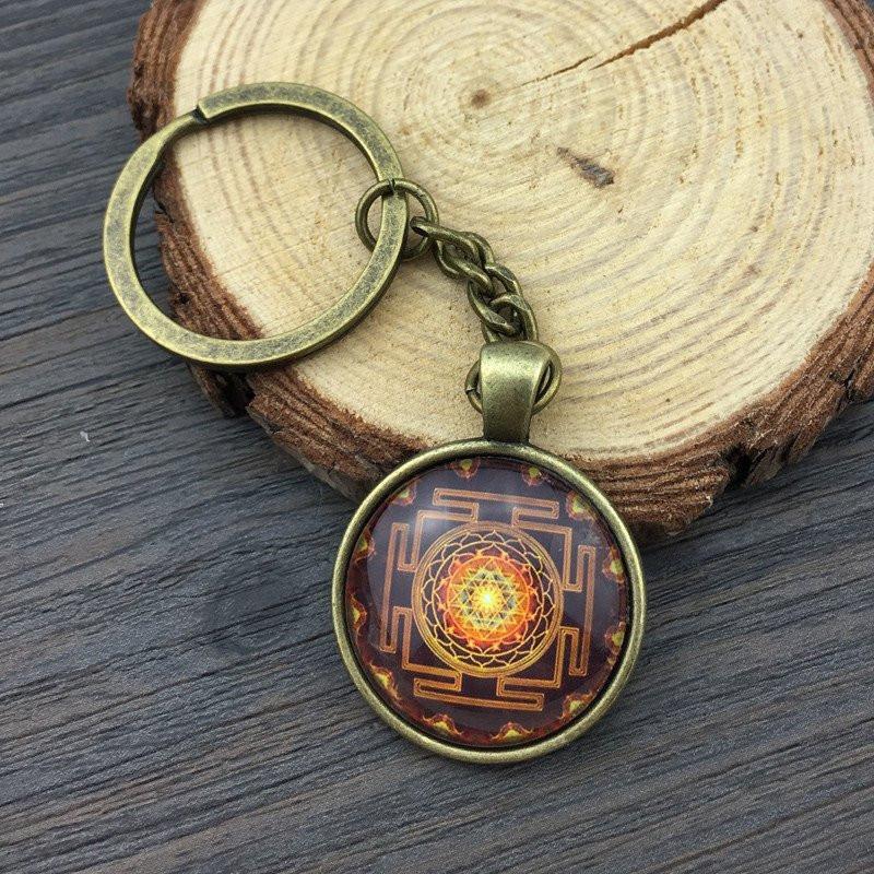 Sri Yantra Keychain Key Chains zenshopworld 