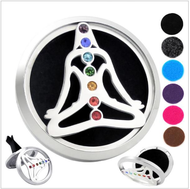 7 Chakra Buddha Car Diffuser Pendants Vicky-Home Jewelry Factory Wholesale Store 