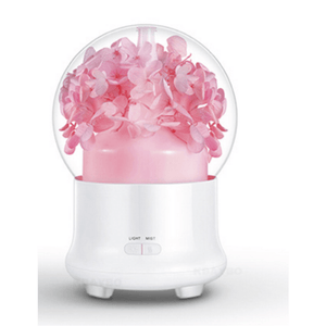Ultrasonic Flower Aromatherapy Diffuser Humidifiers ejoai Store Pink 