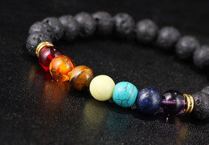 Lava Stone 7 Chakra Healing Bracelet DirectDigitalDeals 