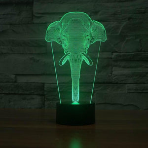 Limited Edition 3D Hologram Elephant LED Lamp zenshopworld 