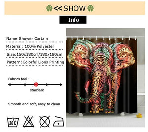 Elephant Shower Curtain DirectDigitalDeals 