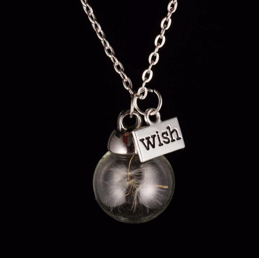 Dandelion Seed Glass Necklace magical Jewelry DirectDigitalDeals 