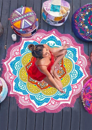 Bright and Colorful BOHO Indian-Style Mandala Tapestry Tapestry zenshopworld 