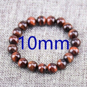 Red Tiger Eye Stone Bracelet NOISIM Official Store 10mm beads 