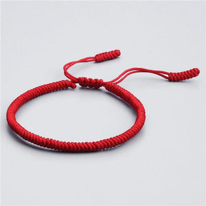 TIBETAN BUDDHIST HANDMADE LUCKY KNOT BRACELETS - NEW COLORS Charm Bracelets Modeschmuck Store 1255red 