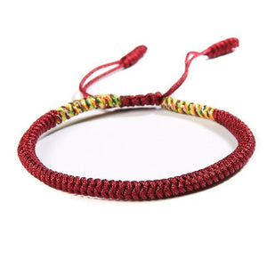 TIBETAN BUDDHIST HANDMADE LUCKY KNOT BRACELETS - NEW COLORS Charm Bracelets Modeschmuck Store 1320darkred 