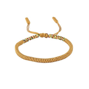 TIBETAN BUDDHIST HANDMADE LUCKY KNOT BRACELETS - NEW COLORS Charm Bracelets Modeschmuck Store 1411gold 
