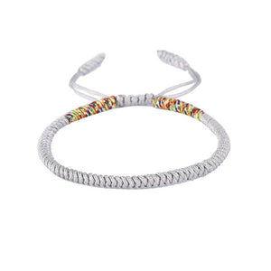 TIBETAN BUDDHIST HANDMADE LUCKY KNOT BRACELETS - NEW COLORS Charm Bracelets Modeschmuck Store 1411silver 