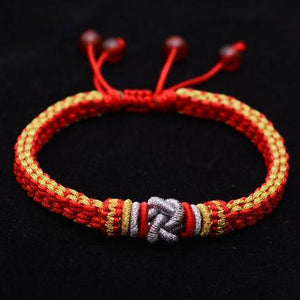Good luck Tibetan Knot Bracelets Strand Bracelets LKO Official Store Golden Red 
