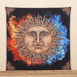 Boho Sun and Moon Style Tapestry Tapestry Yixian house Store 2 