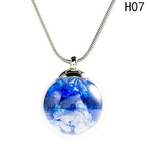 Dream World Ball Charm Necklace – Glaze Ball Pendant Pendant Necklaces A Walking Jewelries Store 7 