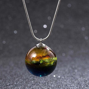 Dream World Ball Charm Necklace – Glaze Ball Pendant Pendant Necklaces A Walking Jewelries Store 8 