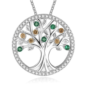 Tree Of Life 925 Sterling Silver + Topaz Necklaces BONLAVIE Jewellery Store 