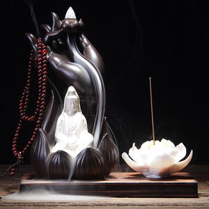 Buddha Guanyin Incense Burner Incense & Incense Burners Huapengxin Store A3 