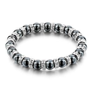 Tibetan Silver color Black Stone Bracelet Strand Bracelets Love Eternal Jewelry Co.,LTD 