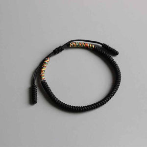 Tibetan Adjustable Lucky Knots Bracelets Confidence Set Home Eastisan Store Black 