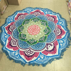 Bright and Colorful BOHO Indian-Style Mandala Tapestry Tapestry zenshopworld Blue Red 