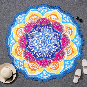 Bright and Colorful BOHO Indian-Style Mandala Tapestry Tapestry zenshopworld Blue Yellow 
