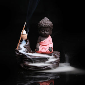 Buddha/Monk Ceramic Aroma Backflow Incense & Incense Burners Zen Tea Culture CO.,LTD. Buddha Red 