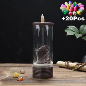 Enclosed Backflow Incense Burners Incense & Incense Burners TINYPRICE Store Wave 4 - Dragon 
