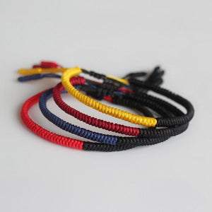 Tibetan Buddhist Handmade Lucky Knots Bracelet Elevate Set JINJIAHUI FOREIGN TRADE CO.,LTD 4 Bracelet Bundle 