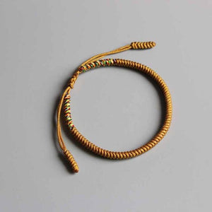 Tibetan Adjustable Lucky Knots Bracelets Confidence Set Home Eastisan Store Golden 