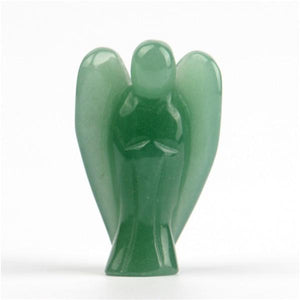 Natural Stone Carved Angel Healing Crystal Figurines & Miniatures YWG Store Green Aventurine 