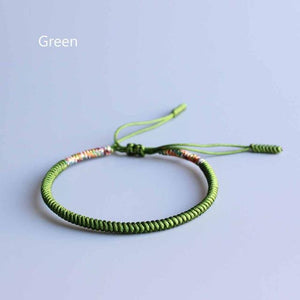 Tibetan Buddhist Blessed Lucky Knot Bracelets Brave Set Eastisan Store Green 