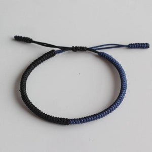 Tibetan Buddhist Handmade Lucky Knots Bracelet Elevate Set JINJIAHUI FOREIGN TRADE CO.,LTD Black Blue Mix 