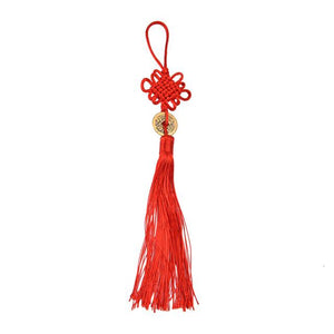 Red Chinese Knot Feng Shui Wealth Success Coins Decor Non-currency Coins Family Fairy World One 