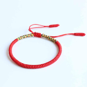 Tibetan Buddhist Knots Lucky Rope Bracelets Balance Set Chain & Link Bracelets Eastisan Store Red Mix Multi 