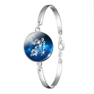 12 Zodiac Sign Bracelet Glass Charm Bracelet Charm Bracelets ESSPOC AngelJewelry Store Virgo 