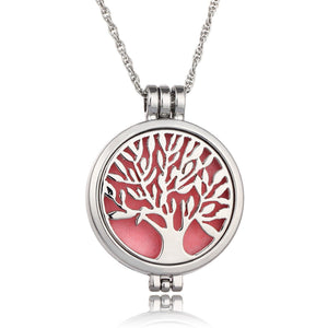 Tree of Life Pendant Oil Diffuser Pendant Necklaces There Silver Tree 