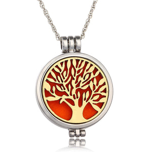Tree of Life Pendant Oil Diffuser Pendant Necklaces There Gold Tree 