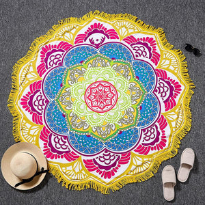 Bright and Colorful BOHO Indian-Style Mandala Tapestry Tapestry zenshopworld Yellow Purple 
