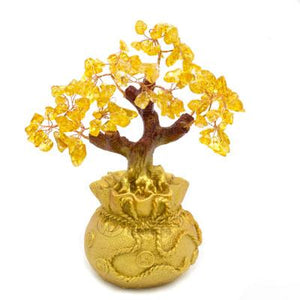Feng Shui Mini Crystal Money Tree Bonsai Style Ermakova Craftware Store Yellow 