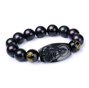10MM Natural Black Obsidian Buddha Bracelet Beads JINJIAHUI FOREIGN TRADE CO.,LTD 2 