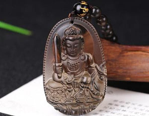 Natural Ice Black Obsidian Carved Buddha Necklace JINJIAHUI FOREIGN TRADE CO.,LTD 5 